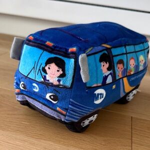 Cuddle barn NYC MTA Blue Plush Bus Toy - musical